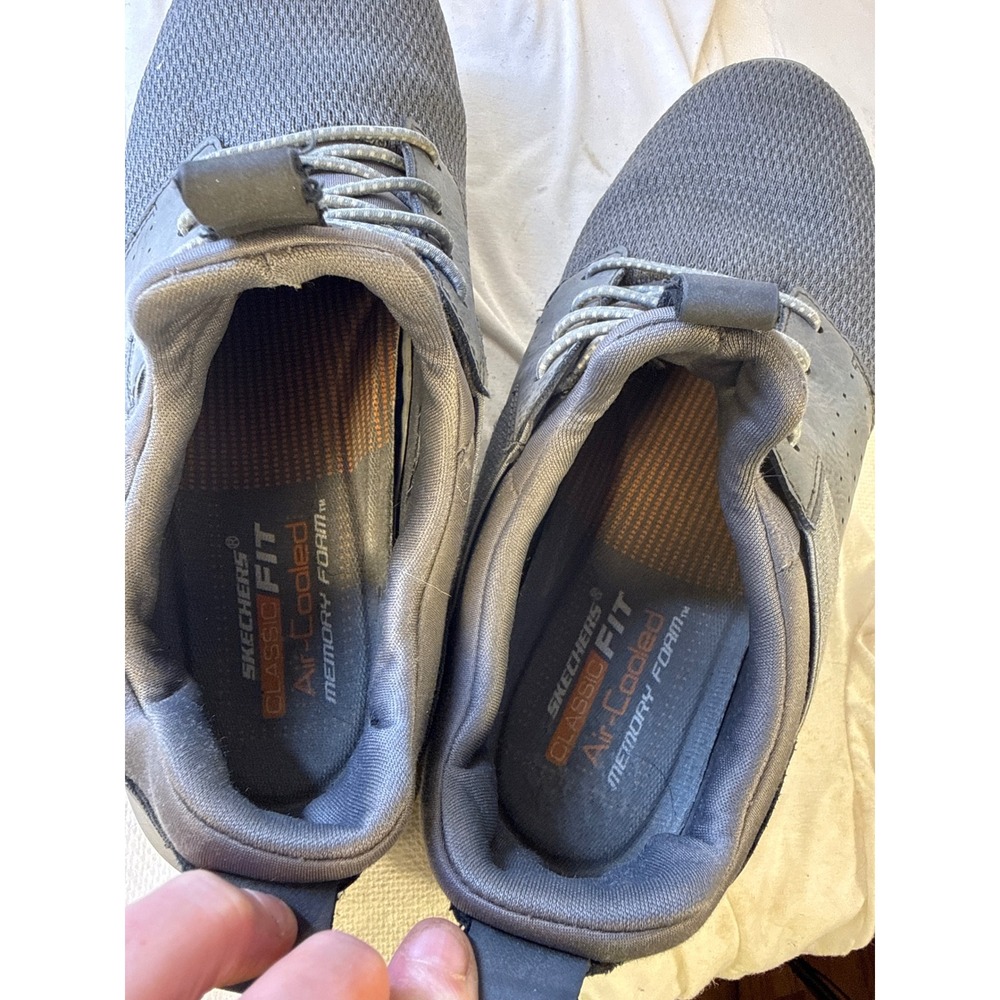 Skechers Mens Gray Mesh Lace Up Athletic Walking Sneakers Shoes Sz 13 - Picture 12 of 12